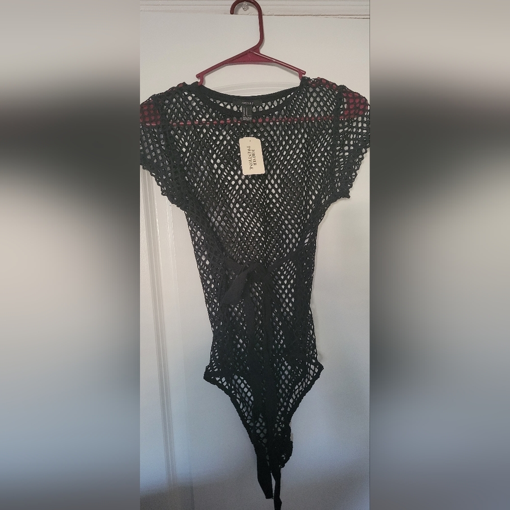 Forever 21 Black Mesh Top